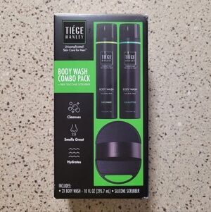 Tiege Hanley 1 Cucumber 1 Eucalyptus Body Wash 10 Oz Each 1 Silicone Scrubber